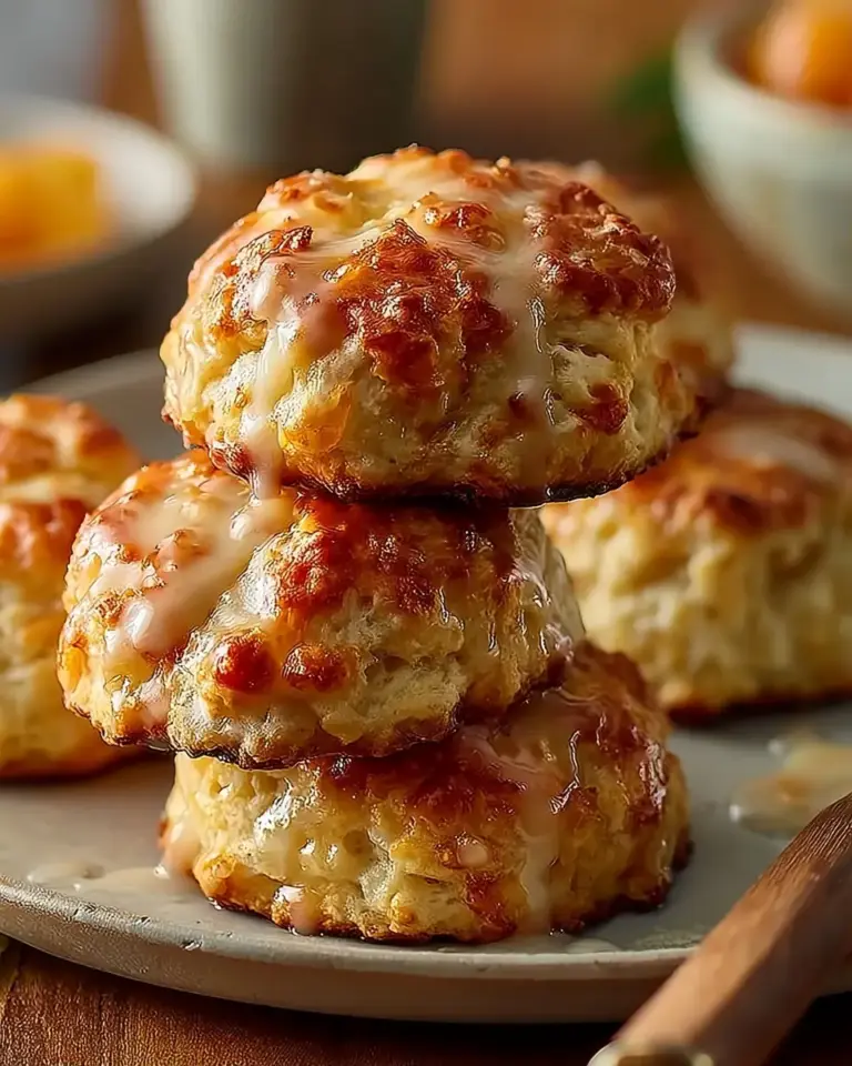 A delicious plate of Peach Butter Swim Biscuits