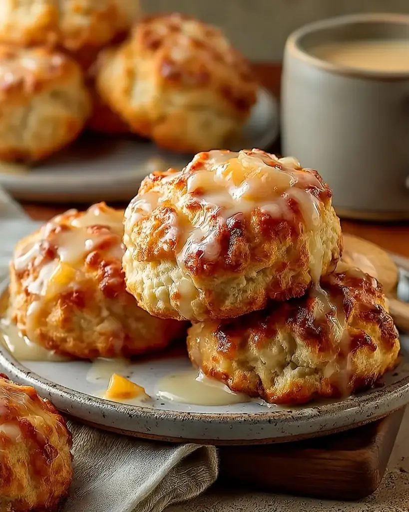 A delicious plate of Peach Butter Swim Biscuits