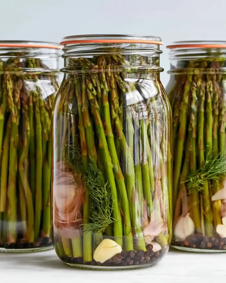 A delicious plate of Pickled Asparagus