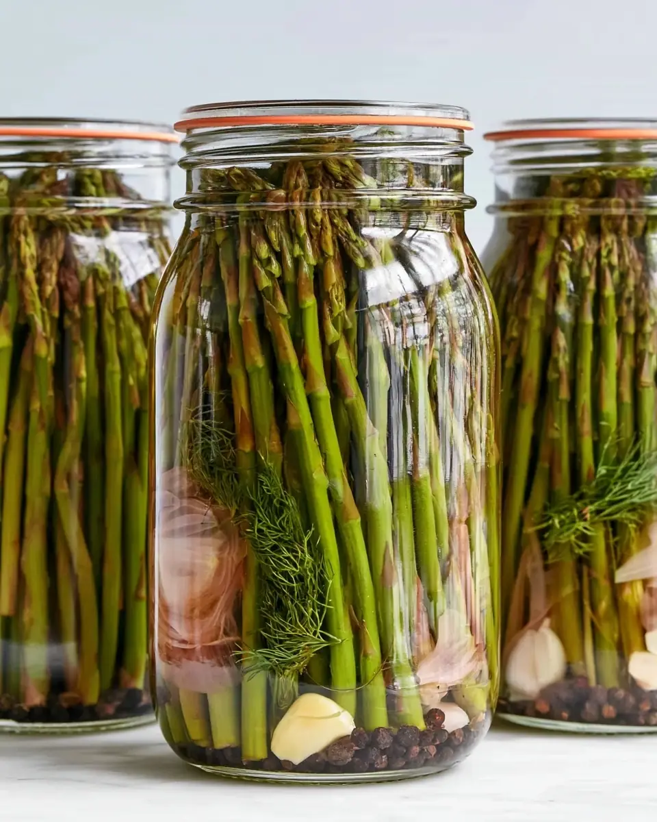 A delicious plate of Pickled Asparagus