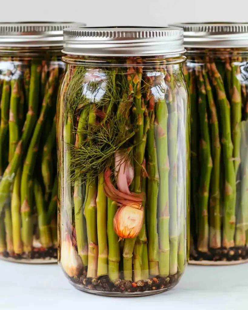 A delicious plate of Pickled Asparagus