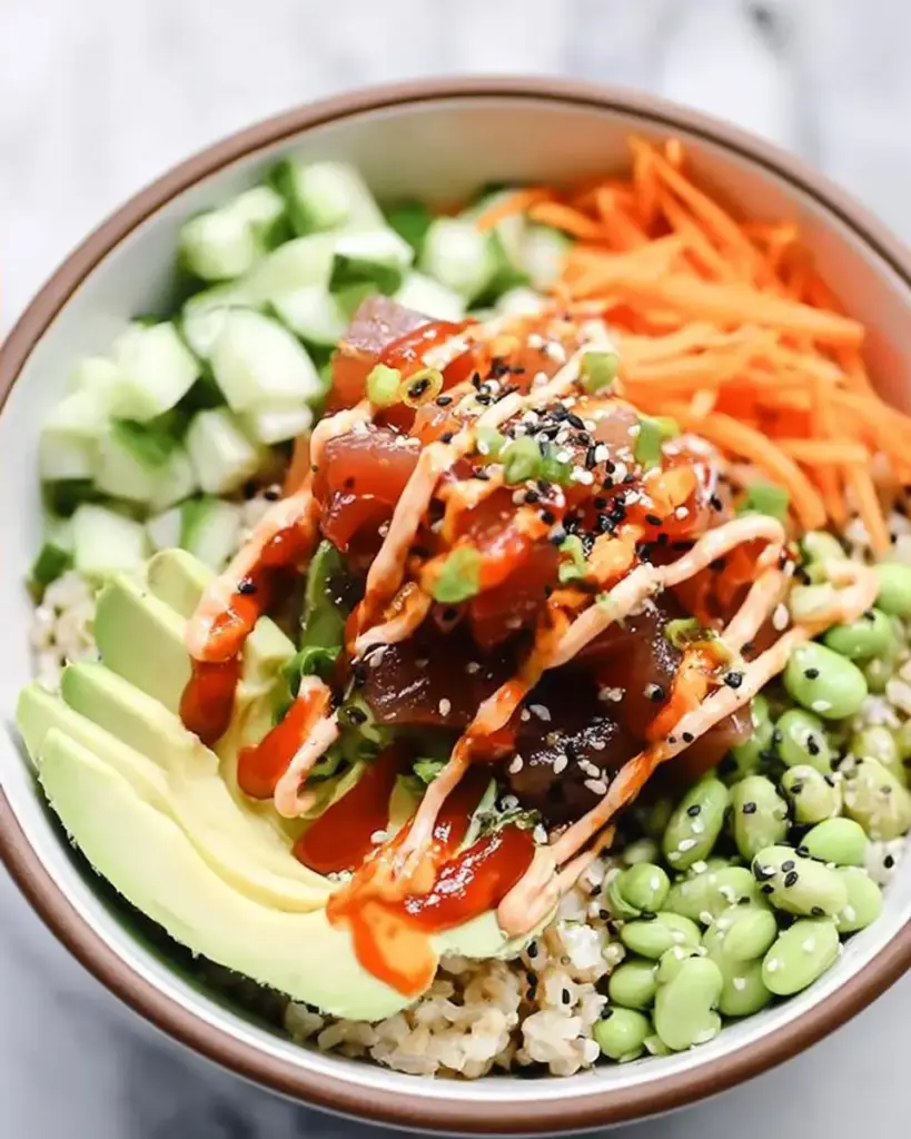 A delicious plate of Poke Bowl Recipe