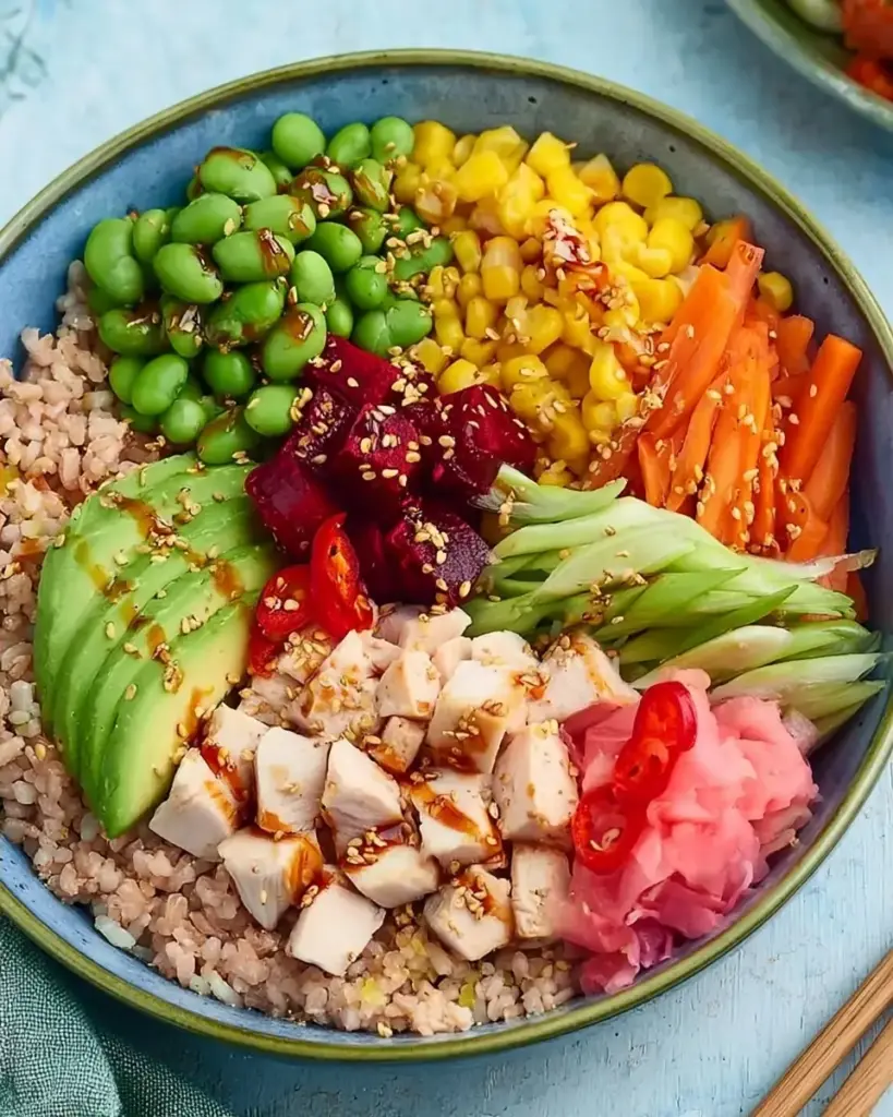 A delicious plate of Poke bowl
