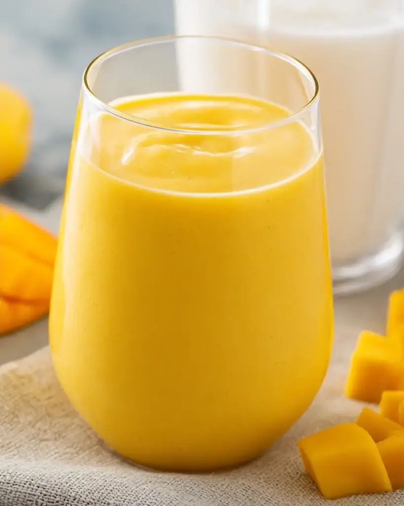 A delicious plate of Protein Mango Smoothie