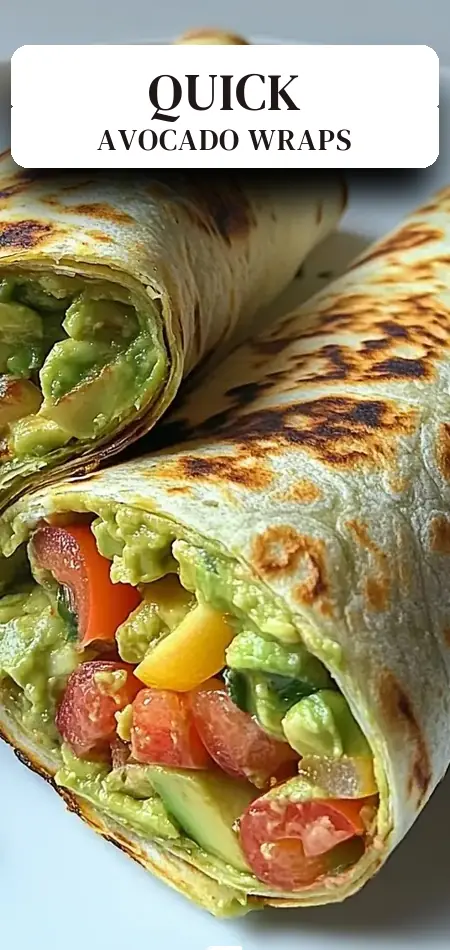 Pinterest pin (Design 2) for Schnelle Avocado Wraps