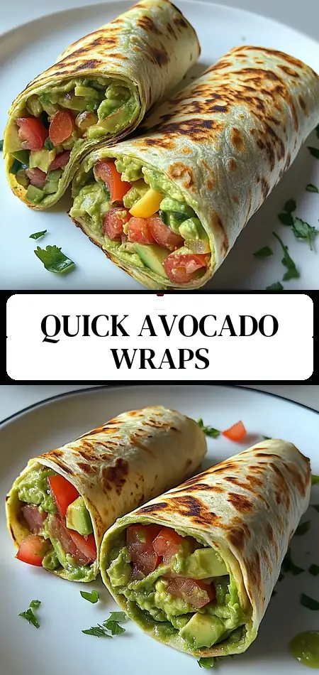 Pinterest pin (Design 3) for Schnelle Avocado Wraps
