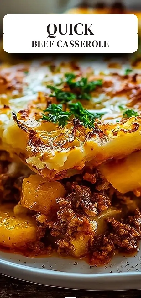 Pinterest pin (Design 2) for Hobo Casserole Ground Beef-Quick Family Meals