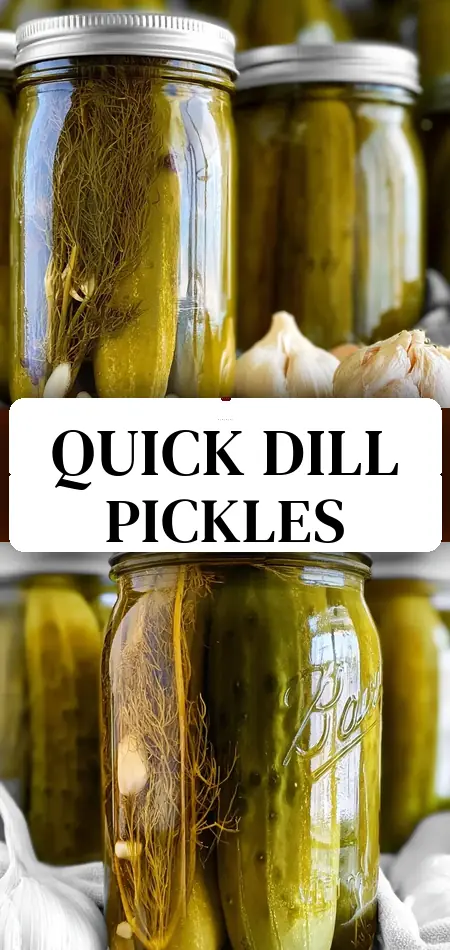 Pinterest pin (Design 3) for Easy Homemade Dill Pickles