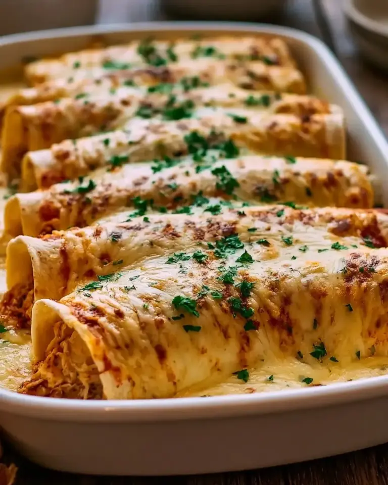 A delicious plate of Quick & Healthy Chicken Enchiladas High Protein Comfort Dinner