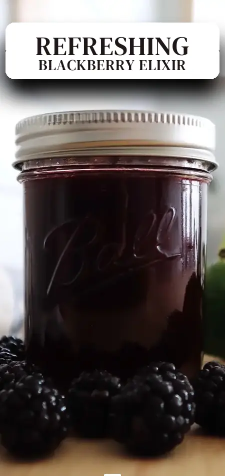 Pinterest pin (Design 2) for Blackberry Juice