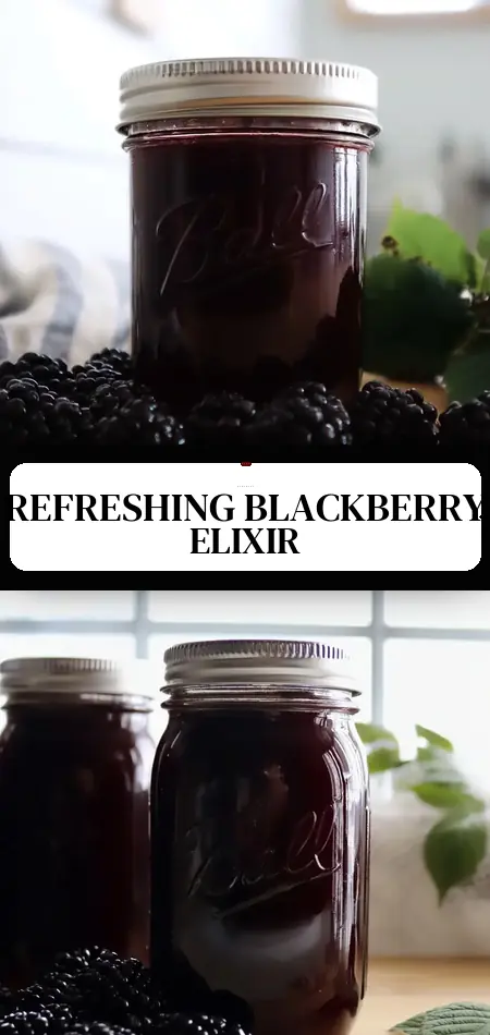 Pinterest pin (Design 3) for Blackberry Juice