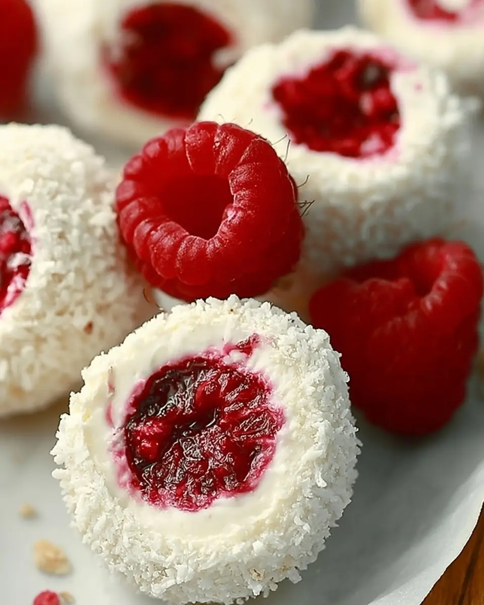 A delicious plate of Raspberry Cream Cheese Bites