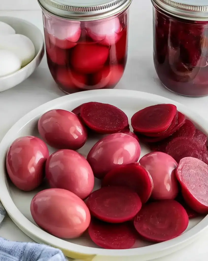 A delicious plate of Red Beet Eggs
