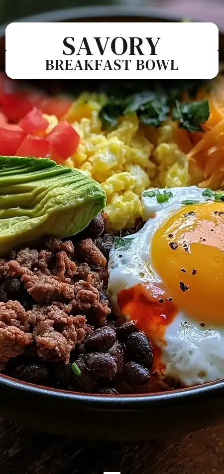 Pinterest pin (Design 2) for Breakfast Burrito Bowl
