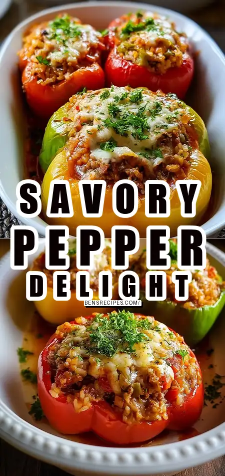 Pinterest pin (Design 1) for Stuffed Pepper Casserole