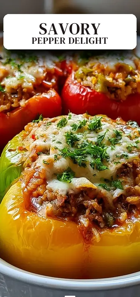 Pinterest pin (Design 2) for Stuffed Pepper Casserole