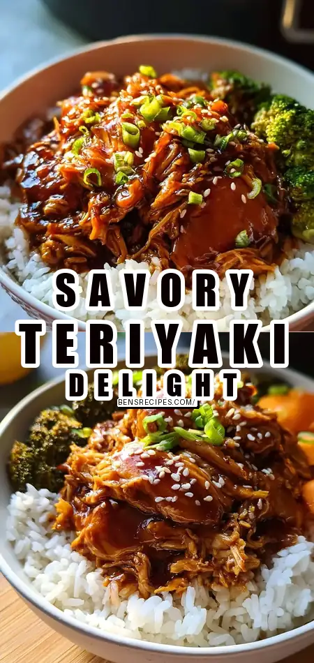 Pinterest pin (Design 1) for Crock Pot Teriyaki Chicken