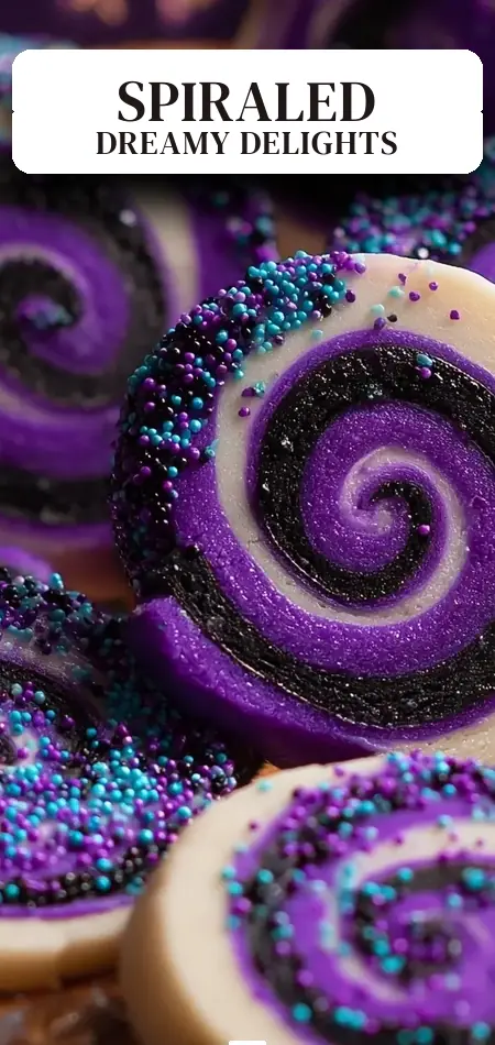 Pinterest pin (Design 2) for Magical Spiral Cookies