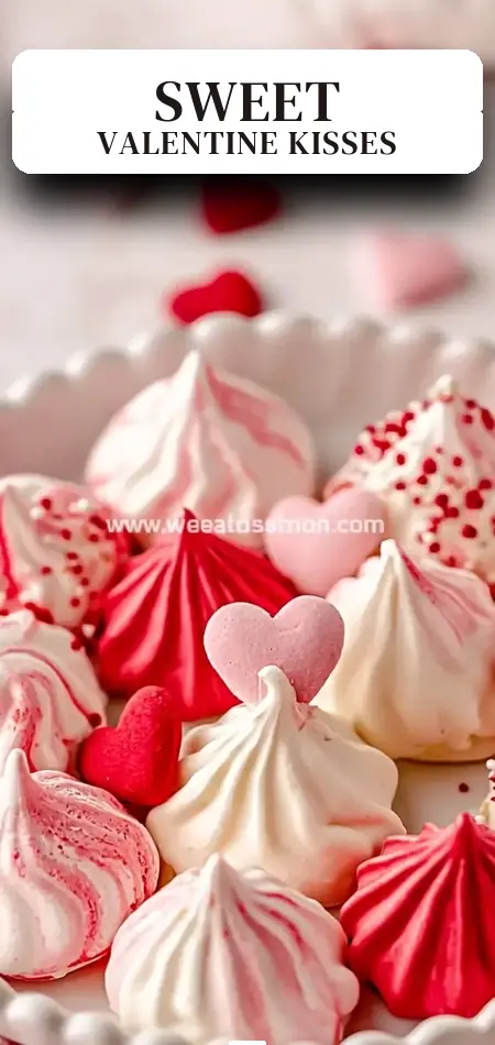 Pinterest pin (Design 2) for Valentine’s Day Meringue Kisses