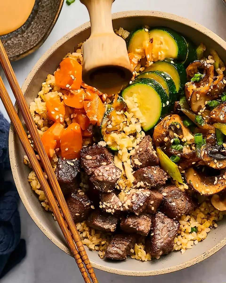A delicious plate of Savor Hibachi Steak Bowls for Effortless Weeknight Bliss