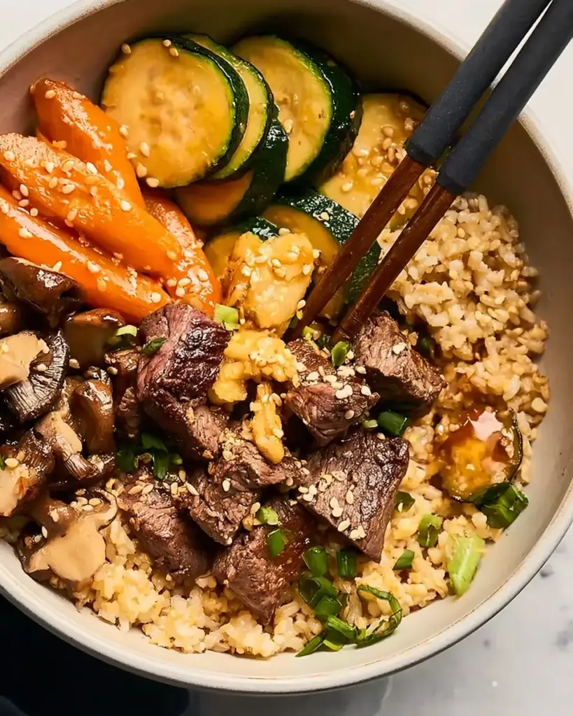 A delicious plate of Savor Hibachi Steak Bowls for Effortless Weeknight Bliss