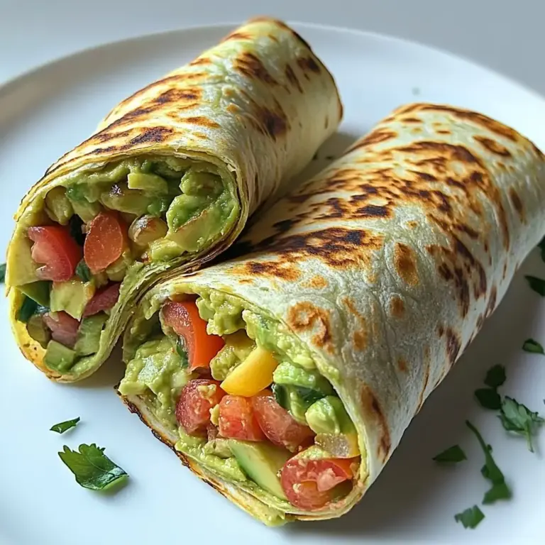A delicious plate of Schnelle Avocado Wraps