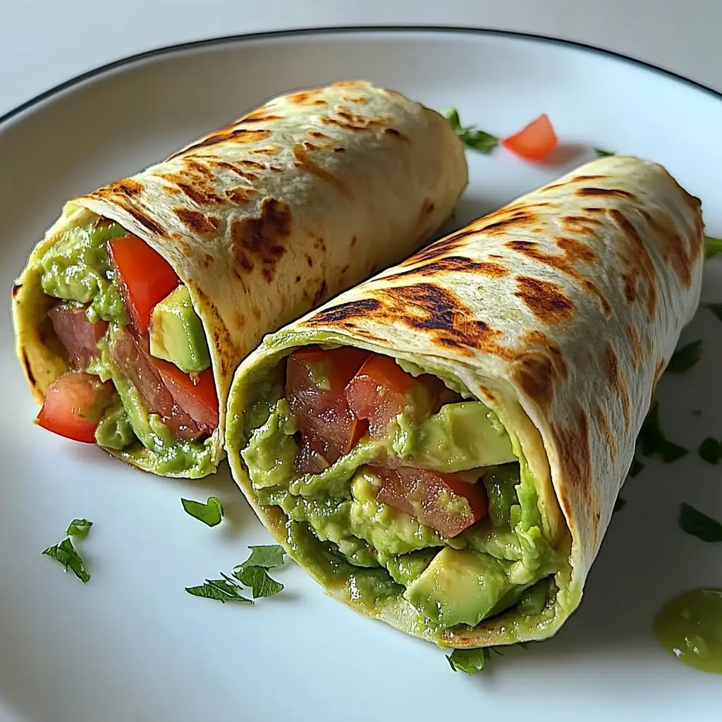 A delicious plate of Schnelle Avocado Wraps