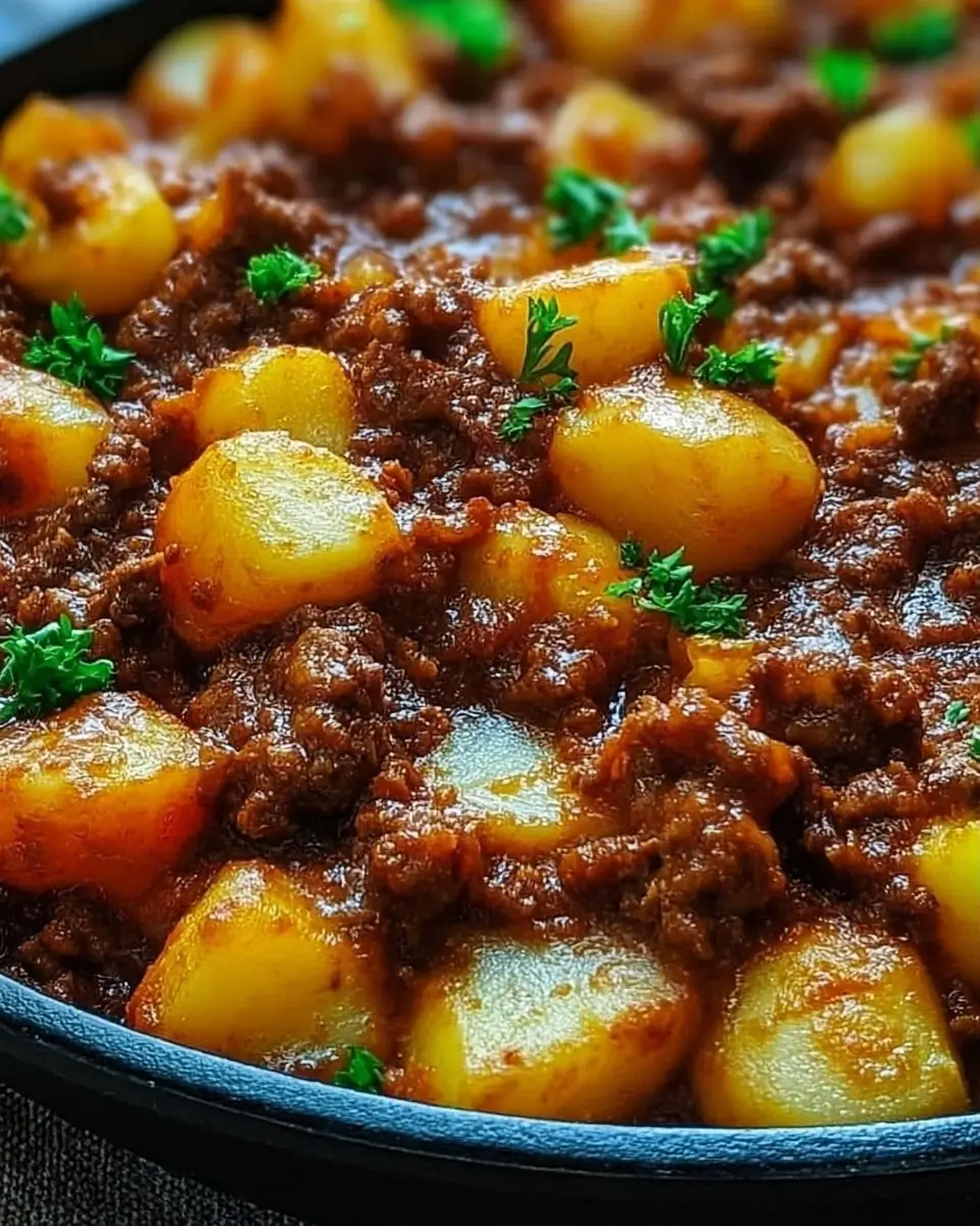 A delicious plate of Sloppy Joe Potato Skillet: An Incredible Ultimate Recipe