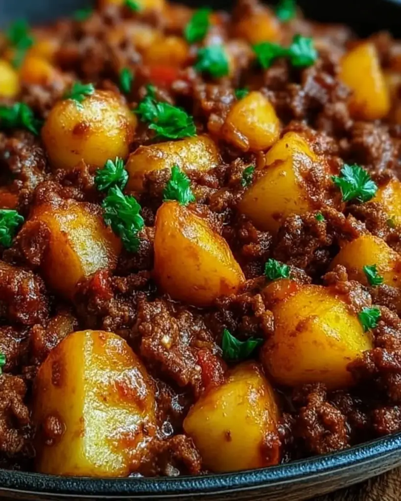 A delicious plate of Sloppy Joe Potato Skillet: An Incredible Ultimate Recipe