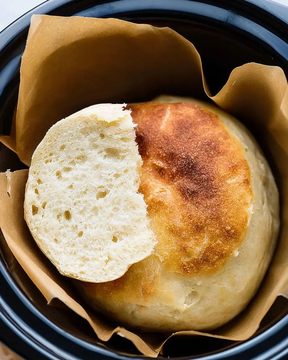 A delicious plate of Slow Cooker Bread