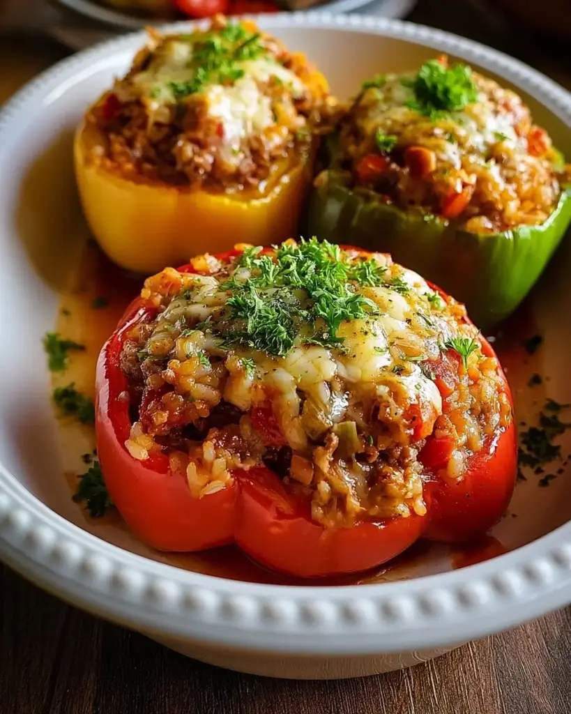A delicious plate of Stuffed Pepper Casserole