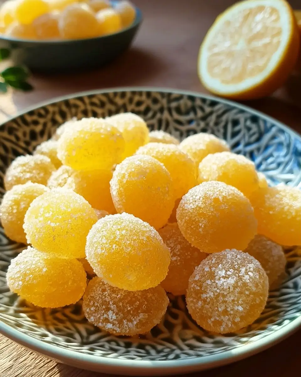 A delicious plate of Sweet & Tart Lemon Drops