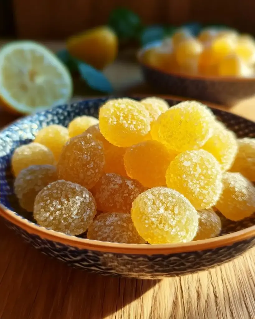 A delicious plate of Sweet & Tart Lemon Drops