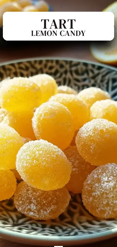 Pinterest pin (Design 2) for Sweet & Tart Lemon Drops