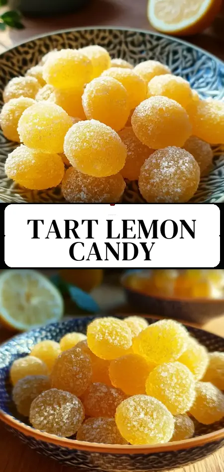 Pinterest pin (Design 3) for Sweet & Tart Lemon Drops