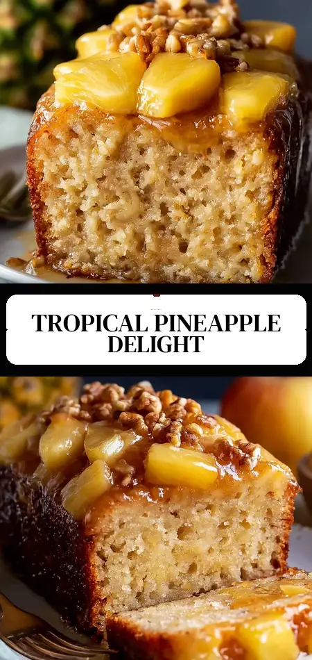 Pinterest pin (Design 3) for Sweet & Moist Tropical Pineapple Bread