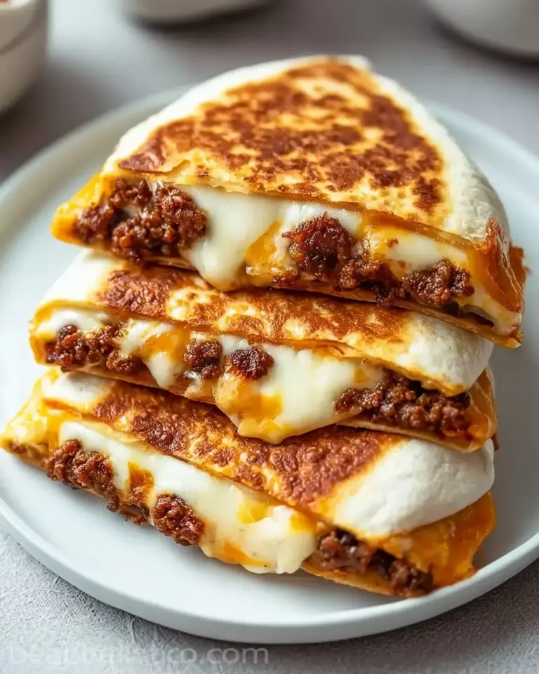 A delicious plate of Taco Bell Quesarito: Crispy and Cheesy