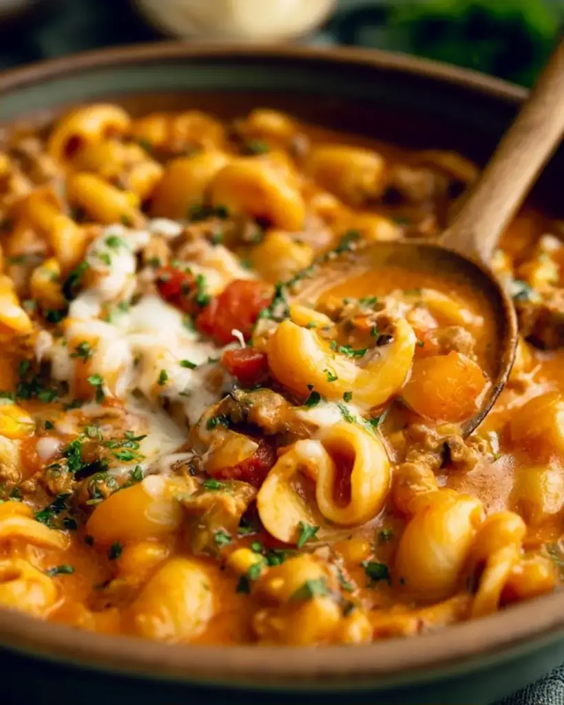 A delicious plate of Taco Pasta - (One Pot!)