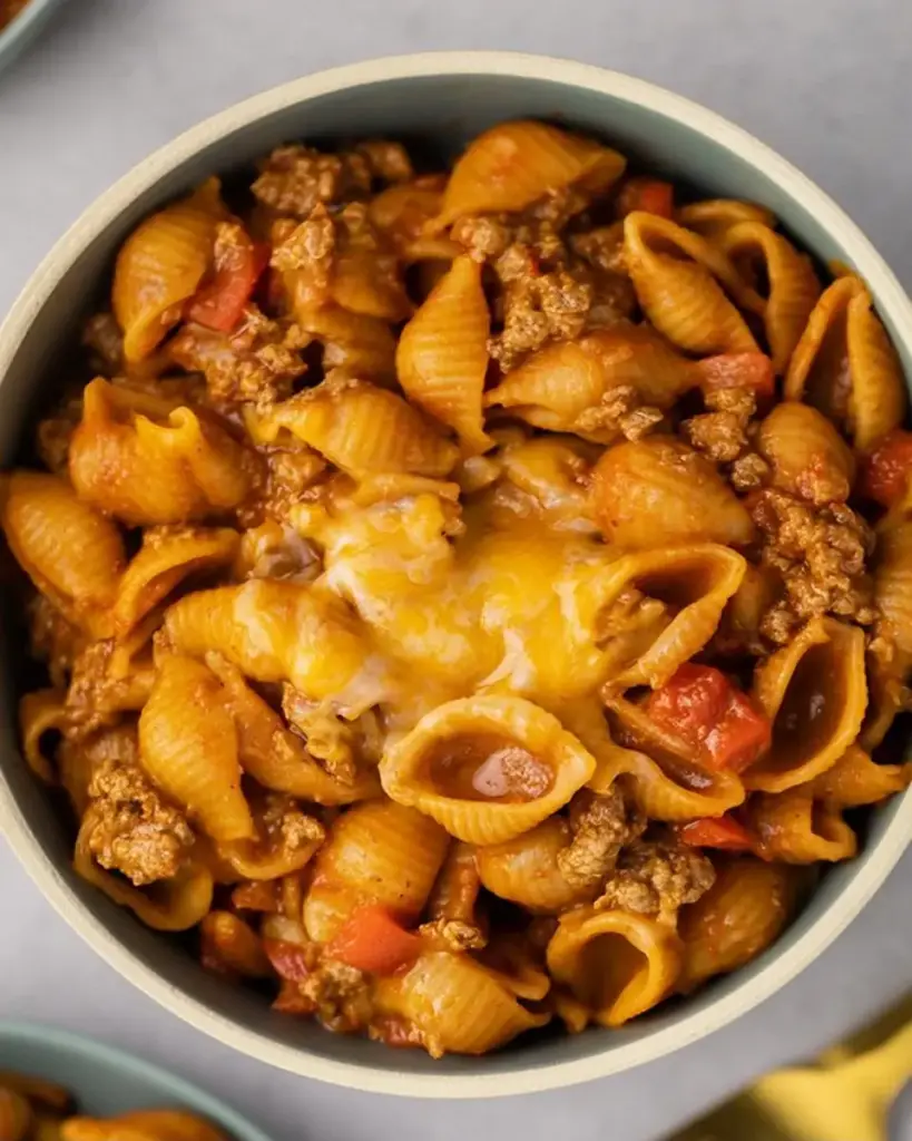 A delicious plate of Taco Pasta Recipe