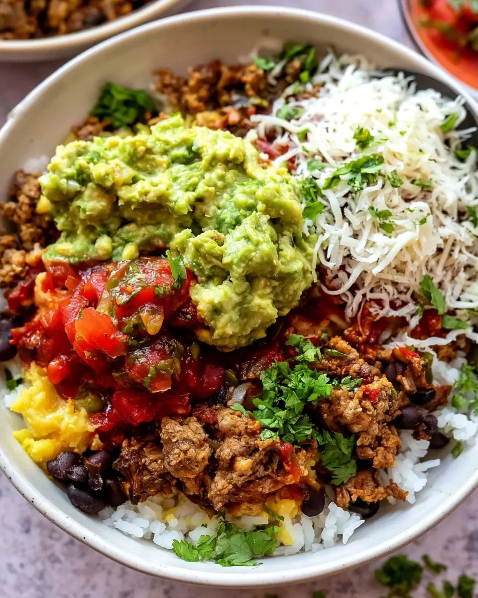 A delicious plate of Taco Rice Bowl