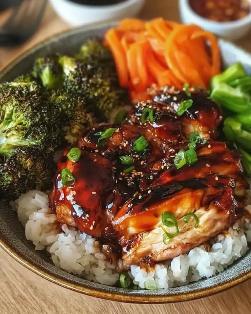 A delicious plate of Teriyaki Chicken Bowls