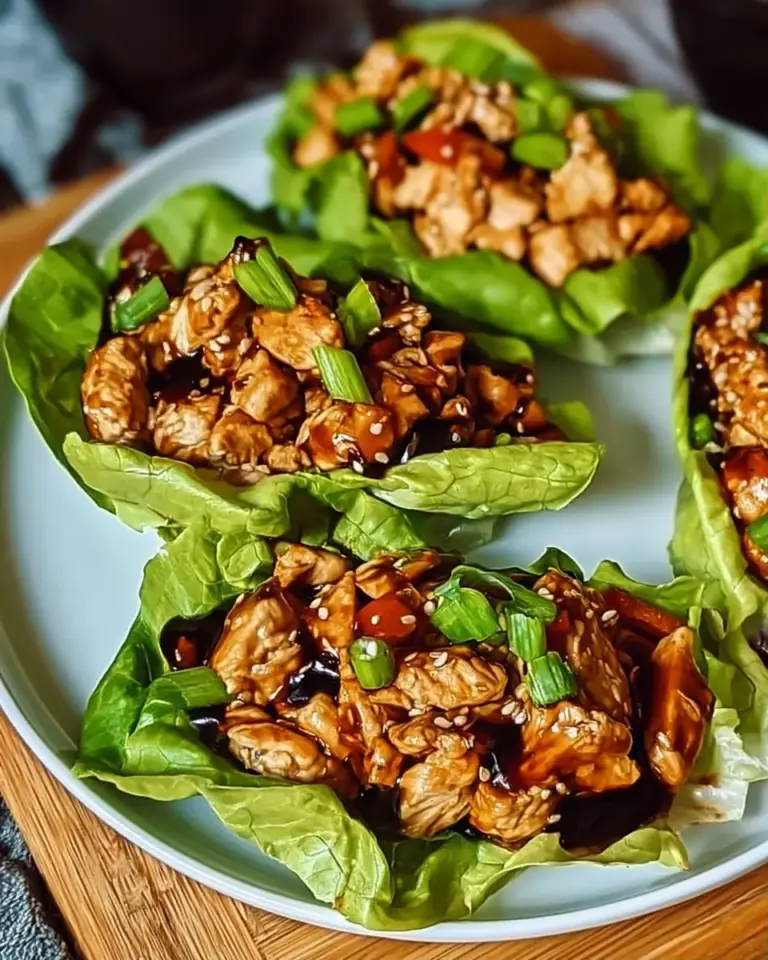A delicious plate of Teriyaki Chicken Lettuce Wraps Recipe