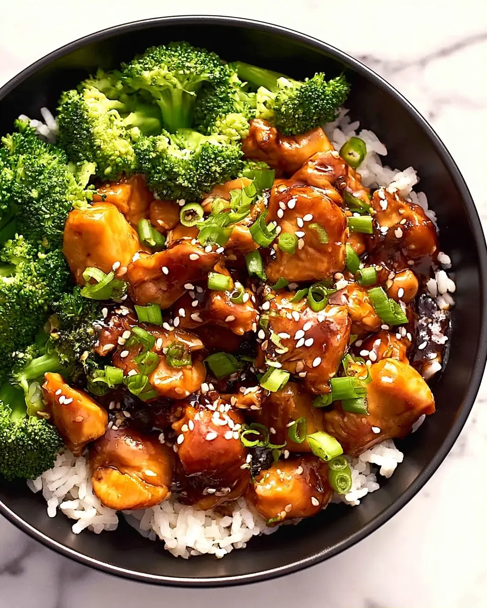 A delicious plate of Teriyaki Chicken Rice Bowls
