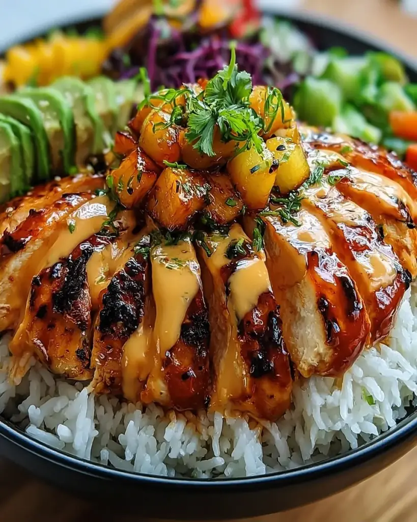 A delicious plate of The Ultimate Charred Shrimp and Avocado Bowl