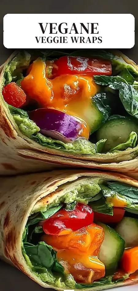 Pinterest pin (Design 2) for Leckere Vegane Veggie Wraps – Gesund und Einfach Zubereiten!