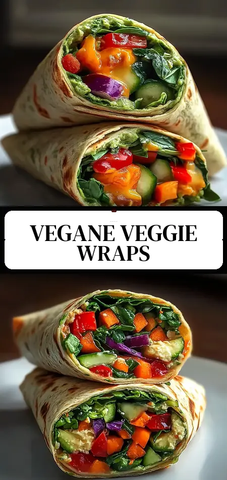Pinterest pin (Design 3) for Leckere Vegane Veggie Wraps – Gesund und Einfach Zubereiten!