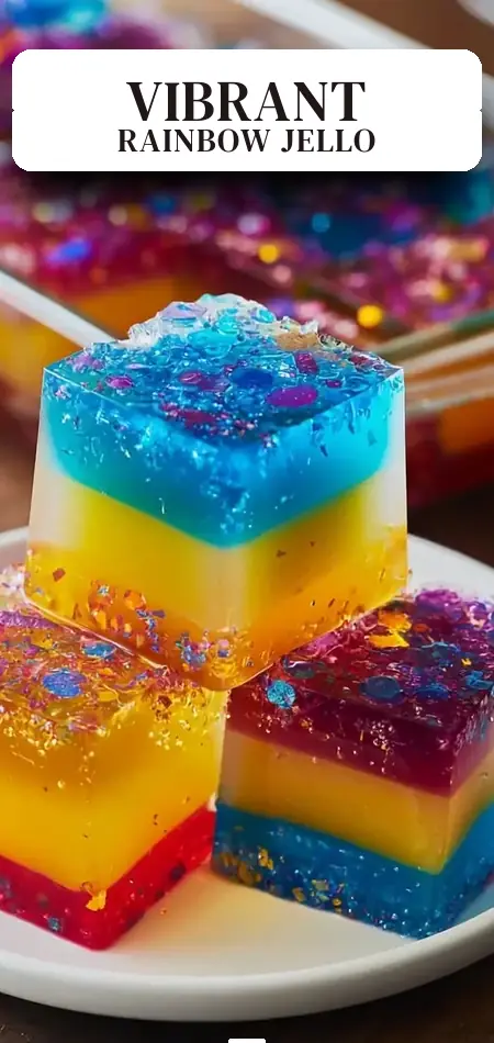 Pinterest pin (Design 2) for Rainbow Finger Jello