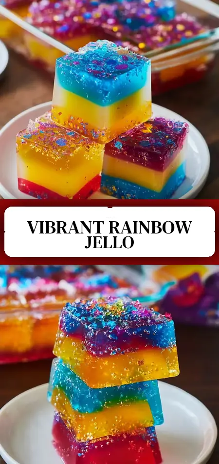 Pinterest pin (Design 3) for Rainbow Finger Jello