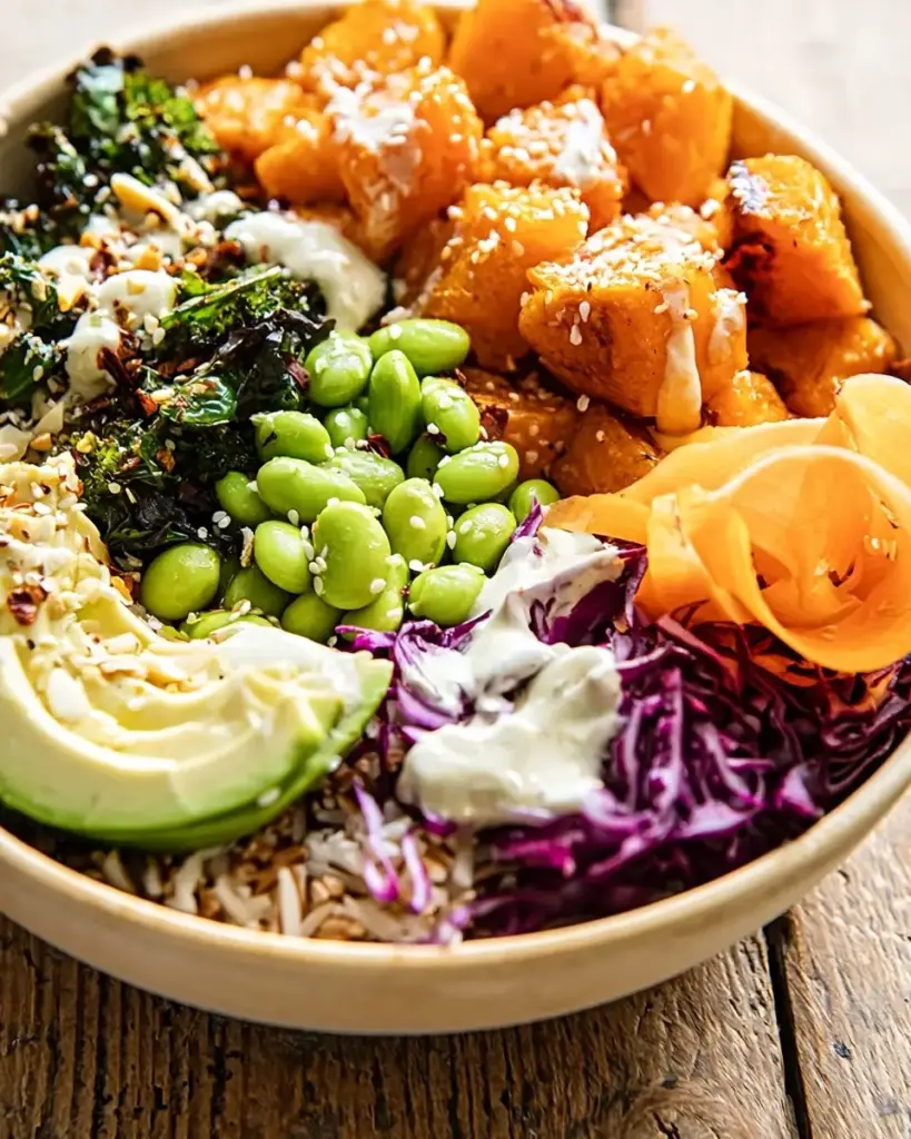 A delicious plate of Vegan Buddha Bowl