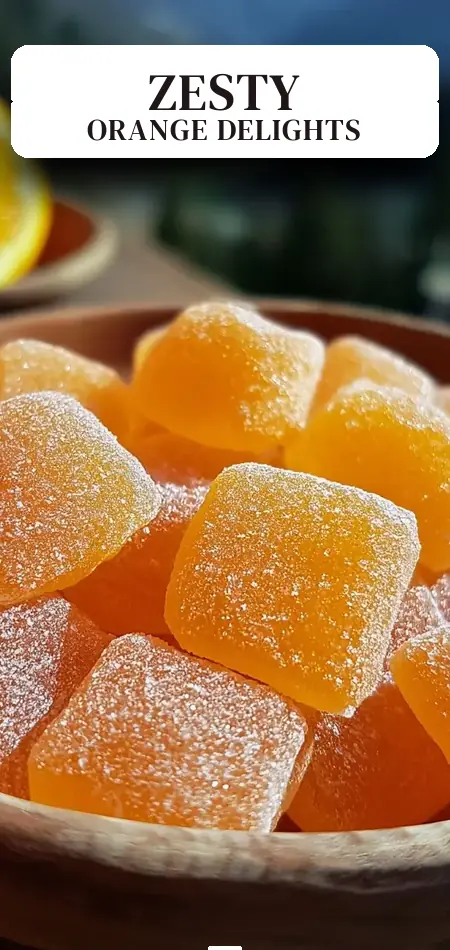 Pinterest pin (Design 2) for Homemade Orange Candy